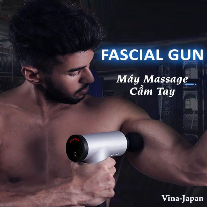 Súng Massage Cầm Tay Fascial Gun 6 Chế Độ Chính Hãng