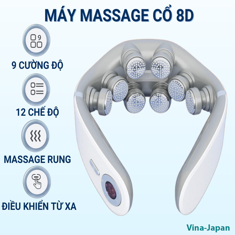 Máy Massage Cổ Vai Gáy 8D Nhật Bản Cao Cấp
