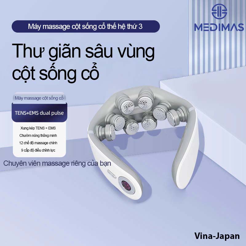 Máy Massage Cổ Vai Gáy 8D MEDIMAS Chính Hãng