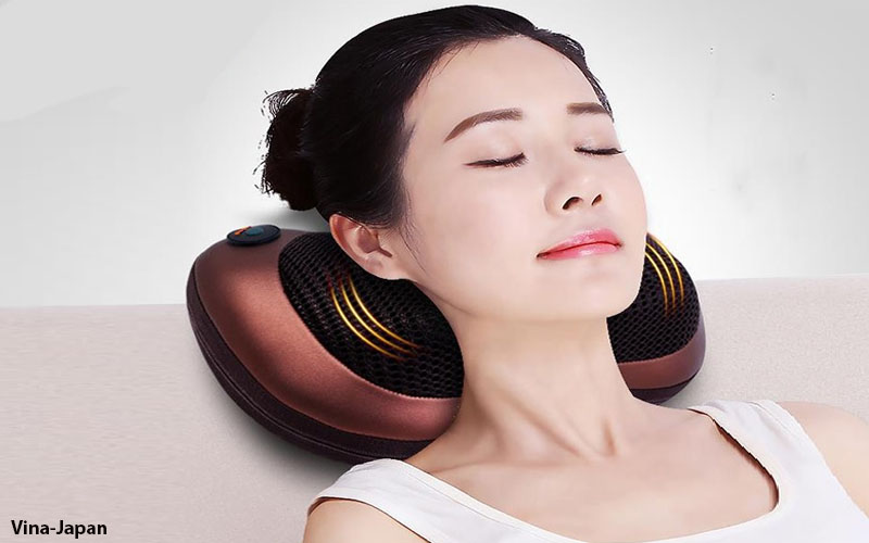 Gối Massage Hồng Ngoại Akita 8 Bi Nhật Bản