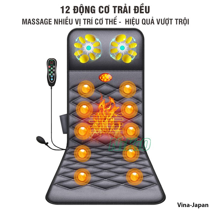 Đệm Massage Toàn Thân Nikio NK-151 Chính Hãng Nhật Bản