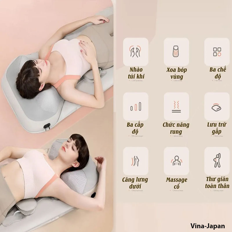 Đệm Massage Toàn Thân Rowanto Nhật Bản Cao Cấp