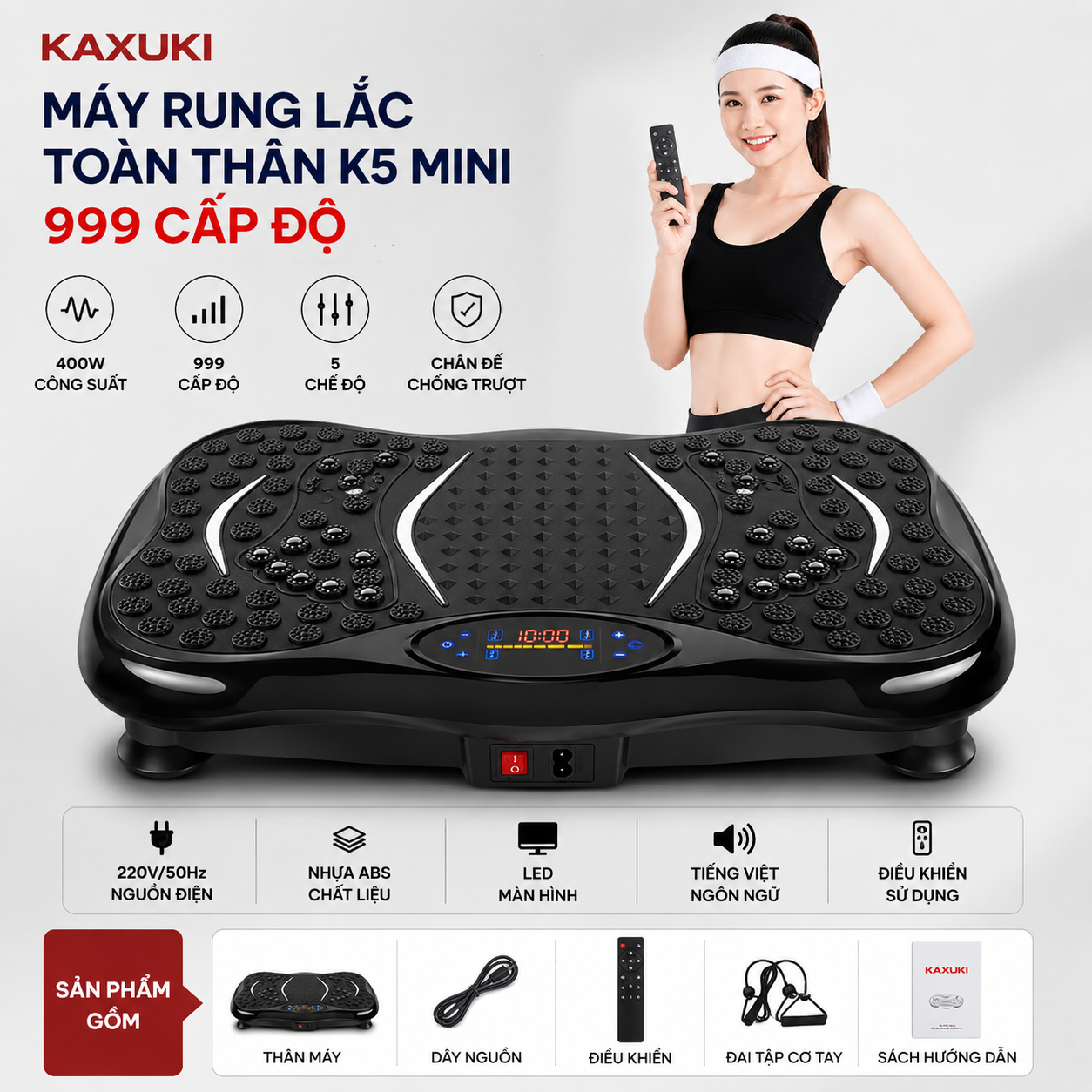 Máy Rung Lắc Toàn Thân K5 mini 999 Cấp Độ - Ảnh 7