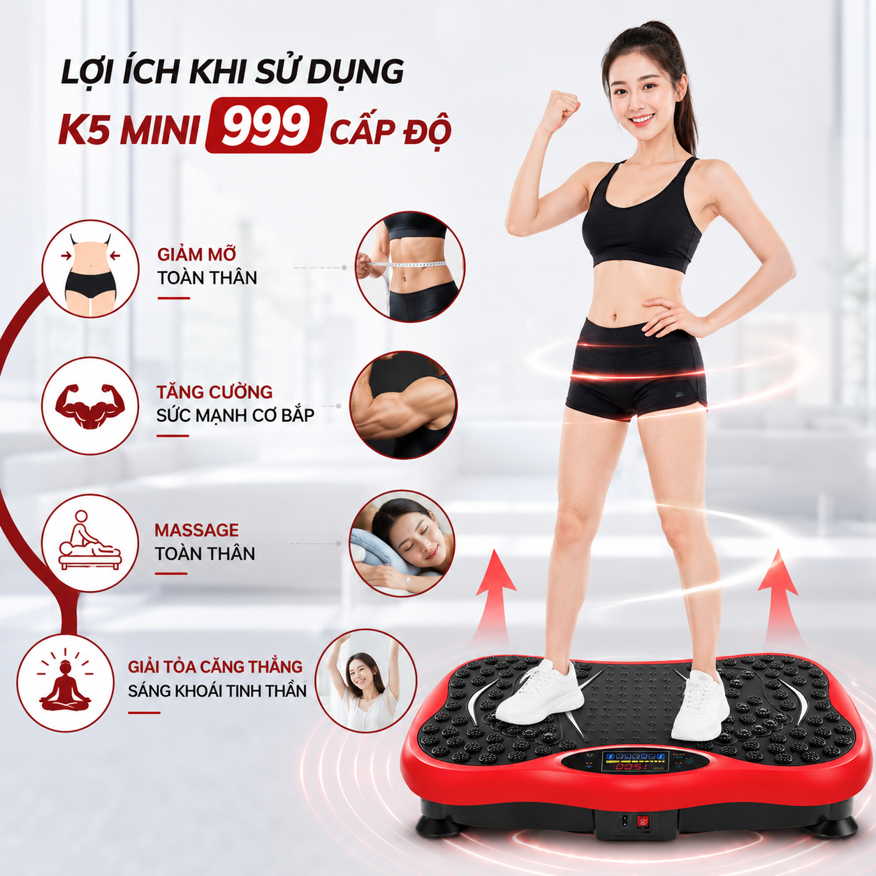 Máy Rung Lắc Toàn Thân K5 mini 999 Cấp Độ - Ảnh 3