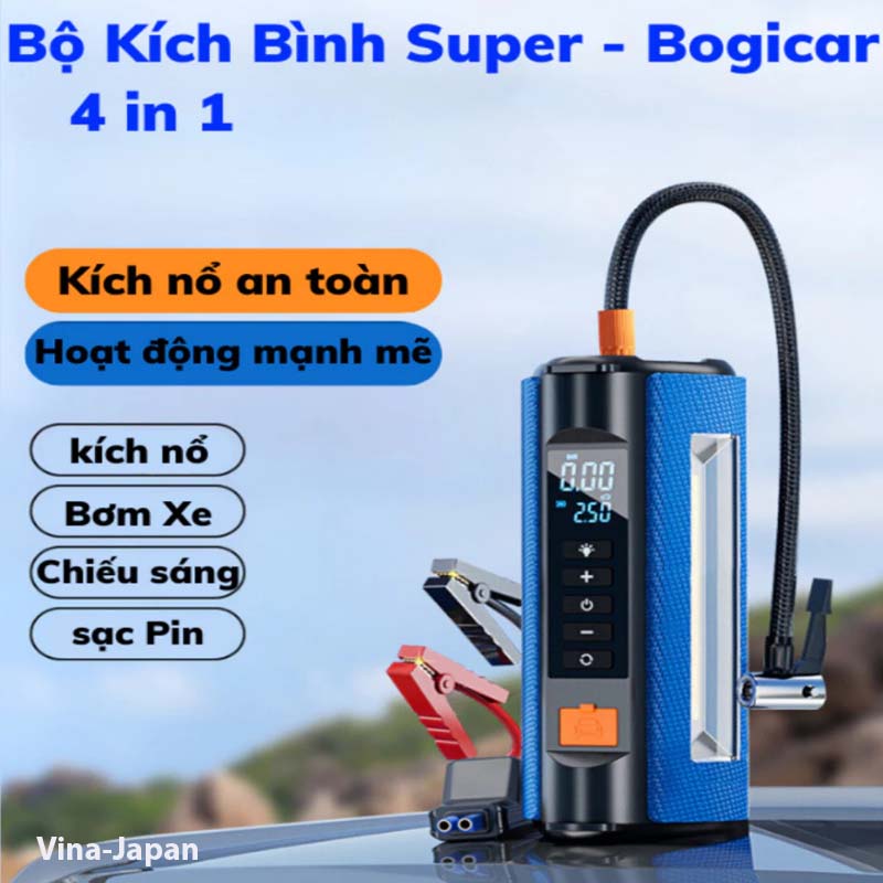 Bơm Lốp Kiêm Kích Bình BoGi Đa Năng