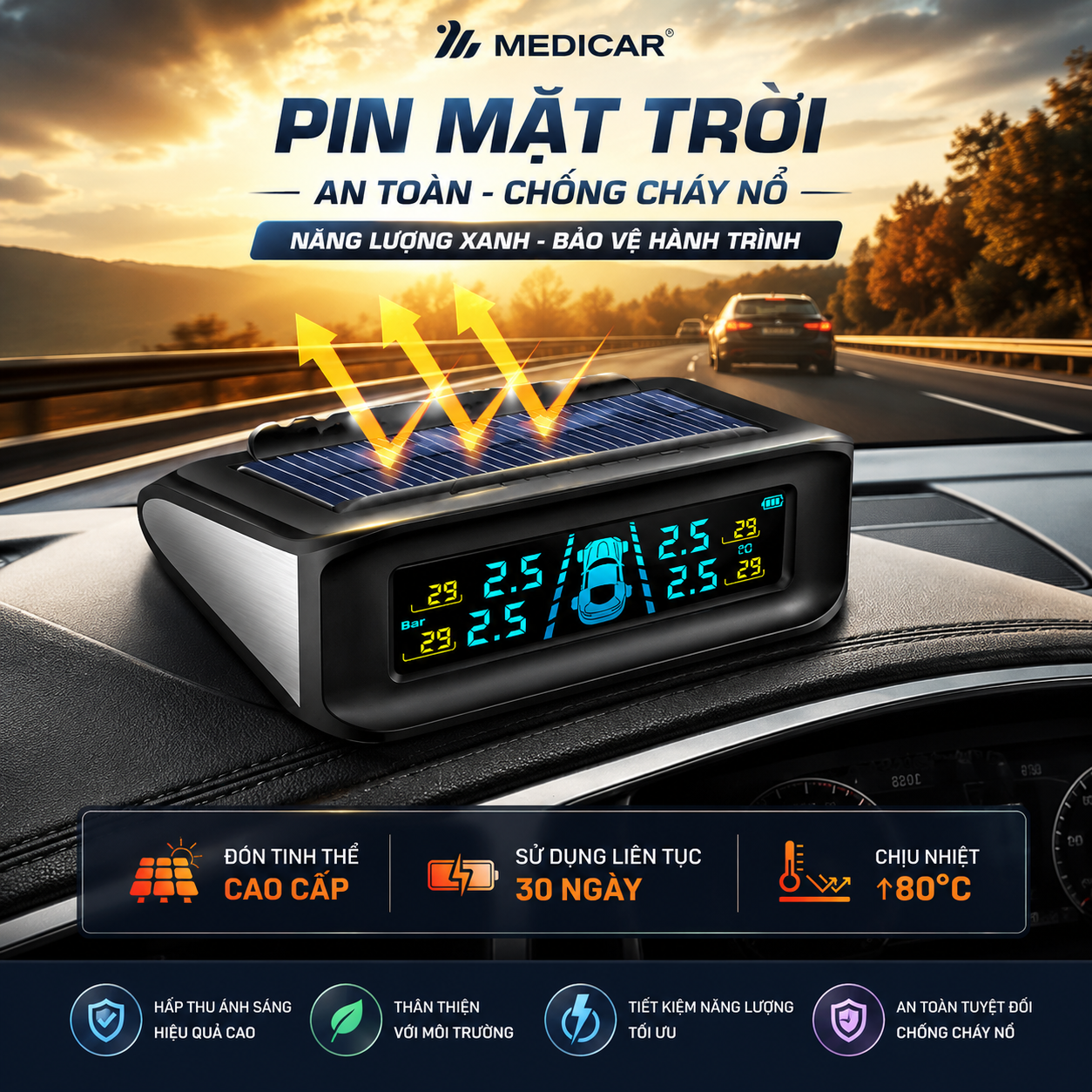 Cảm Biến Áp Suất Lốp Medicar - Ảnh 3