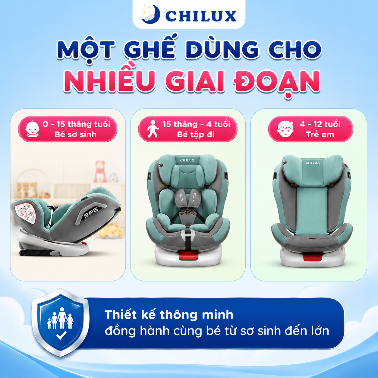 Ghế Ngồi Trẻ Em Ô Tô CHILUX ROY 360 - Ảnh 6