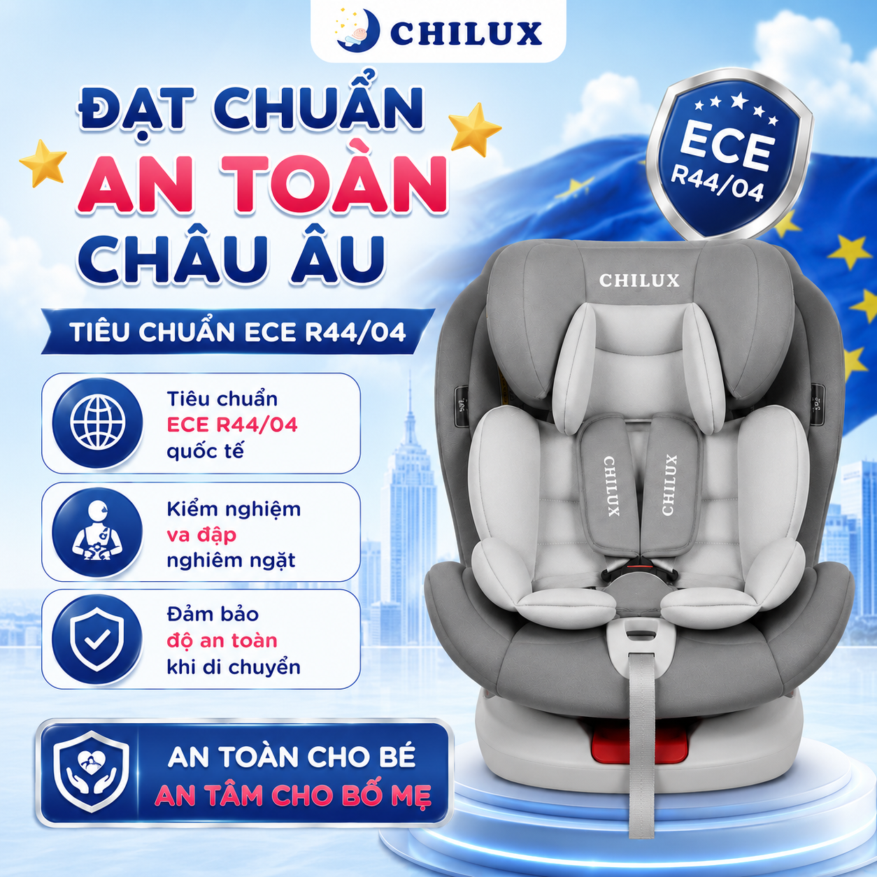 Ghế Ngồi Trẻ Em Ô Tô CHILUX ROY 360