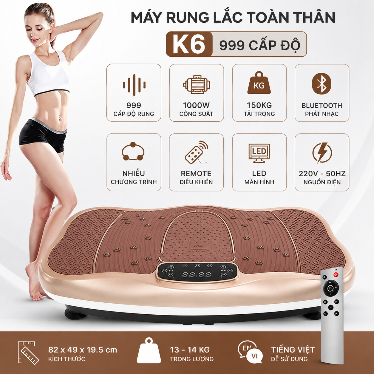 Máy Rung Lắc Toàn Thân K6 999 Cấp Độ