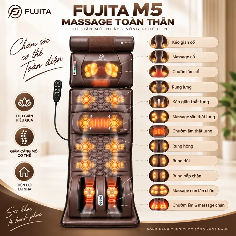 Đệm Massage Toàn Thân FUJITA M5 - Ảnh 3