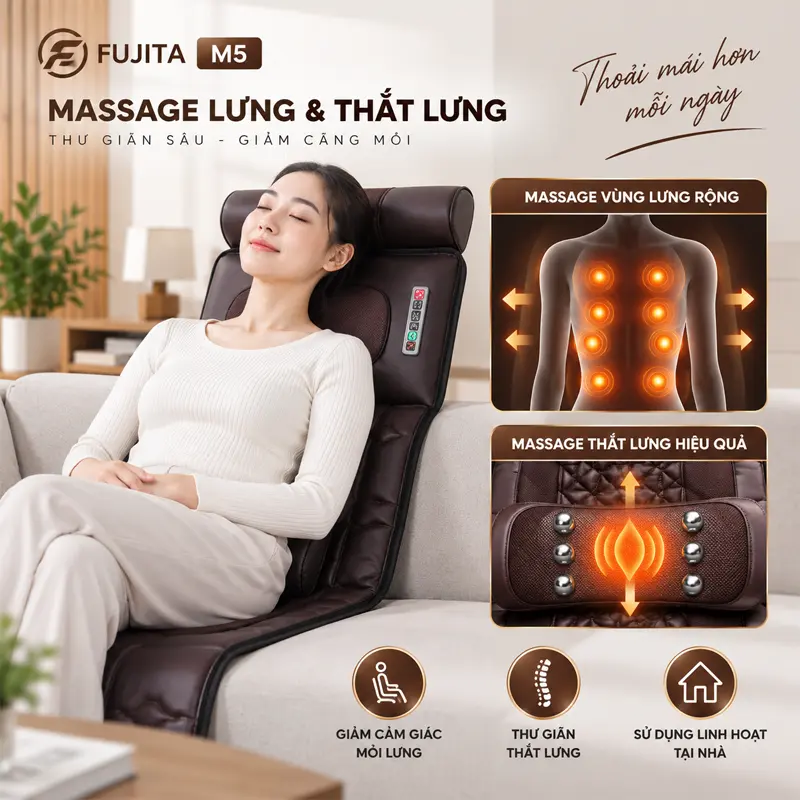 Đệm Massage Toàn Thân FUJITA M5 - Ảnh 5