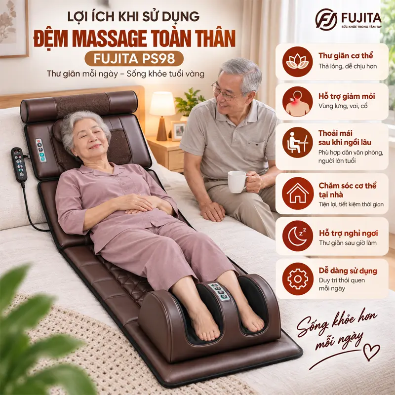 Đệm Massage Toàn Thân FUJITA PS98 - Ảnh 7