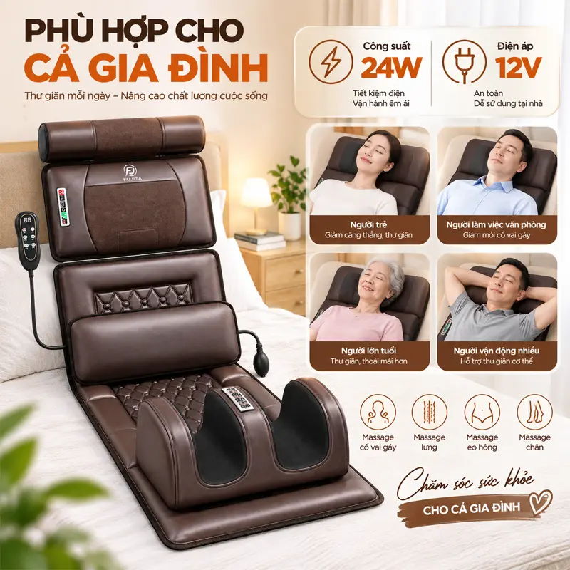 Đệm Massage Toàn Thân FUJITA PS98 - Ảnh 5