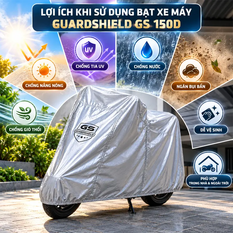 Lợi ích khi sử dụng bạt xe máy Guardshield GS 150D